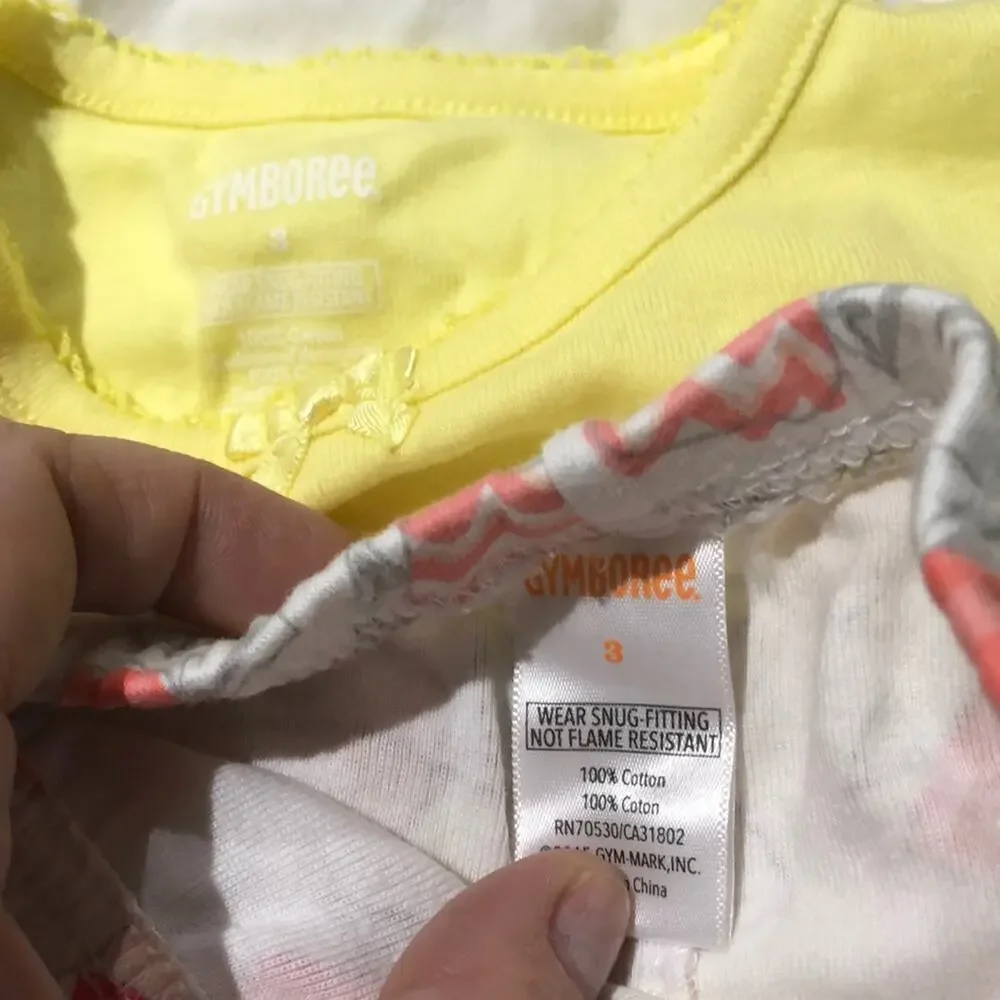 Gymboree 3t yellow candy pjs sweet dreams nwot